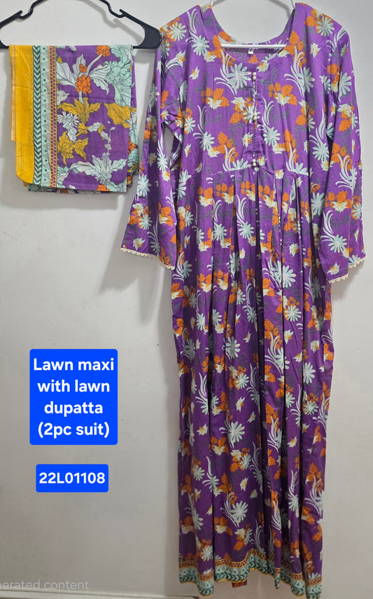 Lawn Maxi & Dupatta (2pc)
