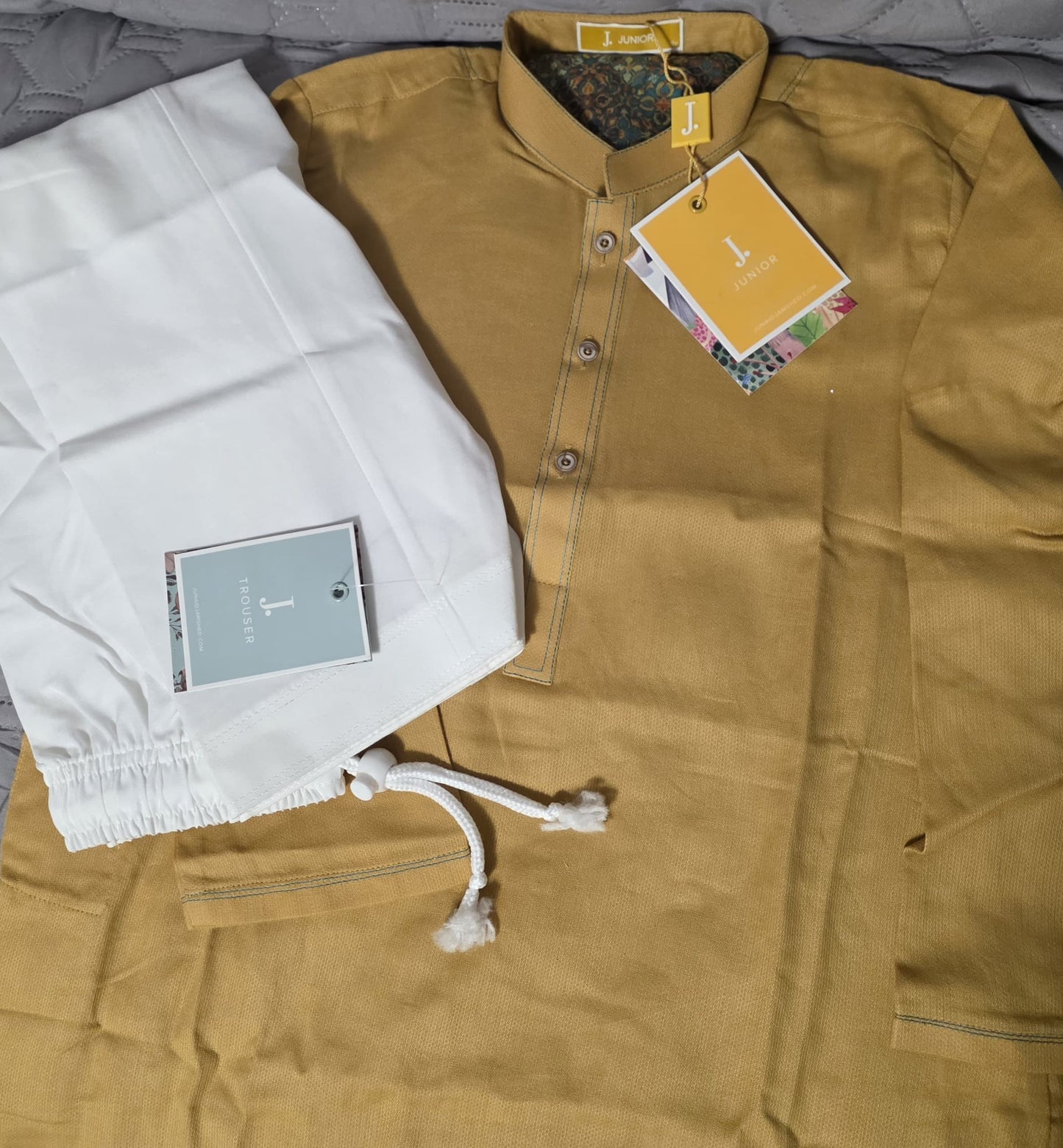 J. Brand Mustard Shalwar Kameez