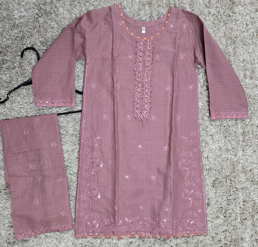 Girls Embroidered Suit