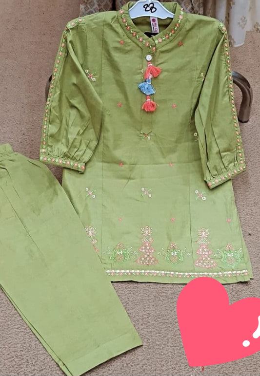 Girls Embroidered Suit