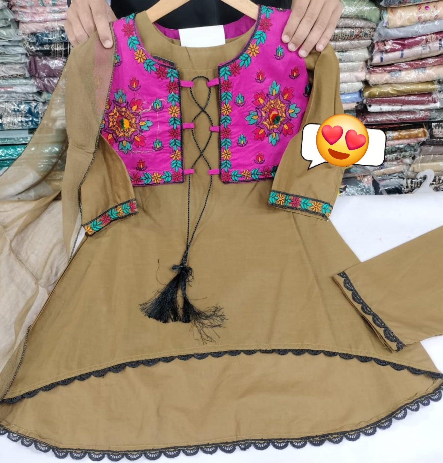 Girls Embroidered Suit