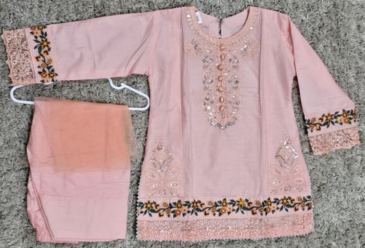 Girls Embroidered Suit