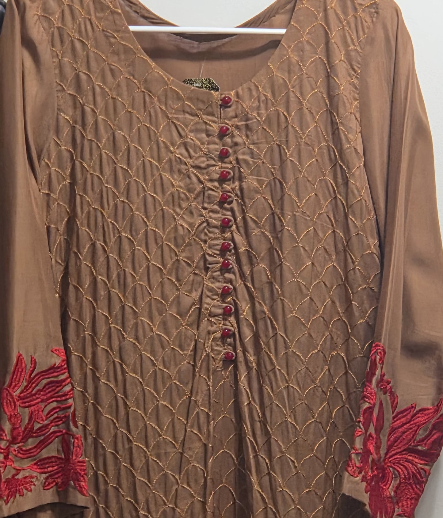 Linen Embroidered 2pc Suit