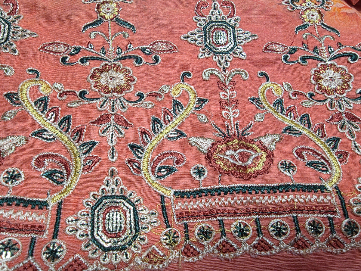 Embroidered Khaddar Cutwork 3pc Suit