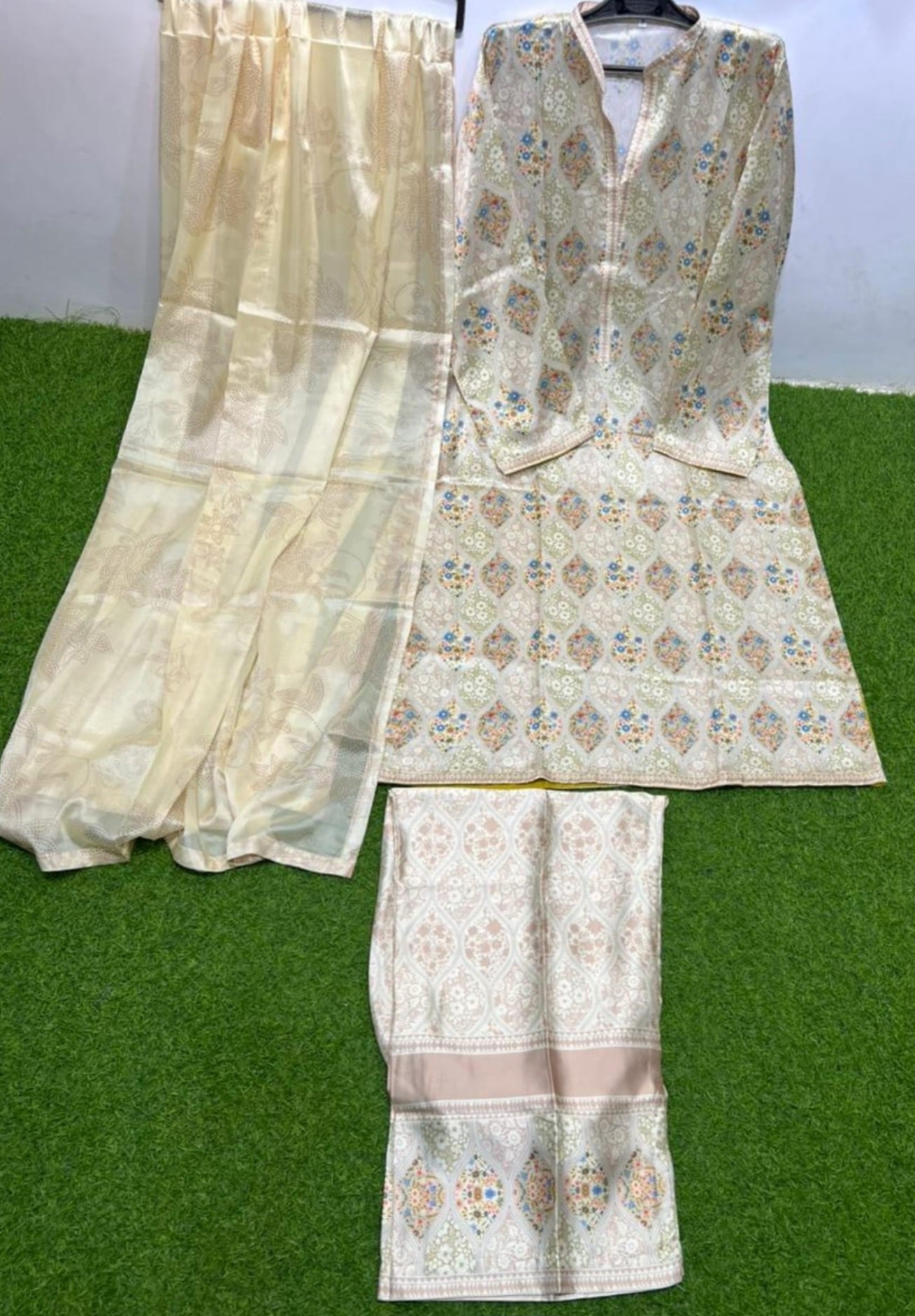 Digital Printed Silk 3-PC Suit