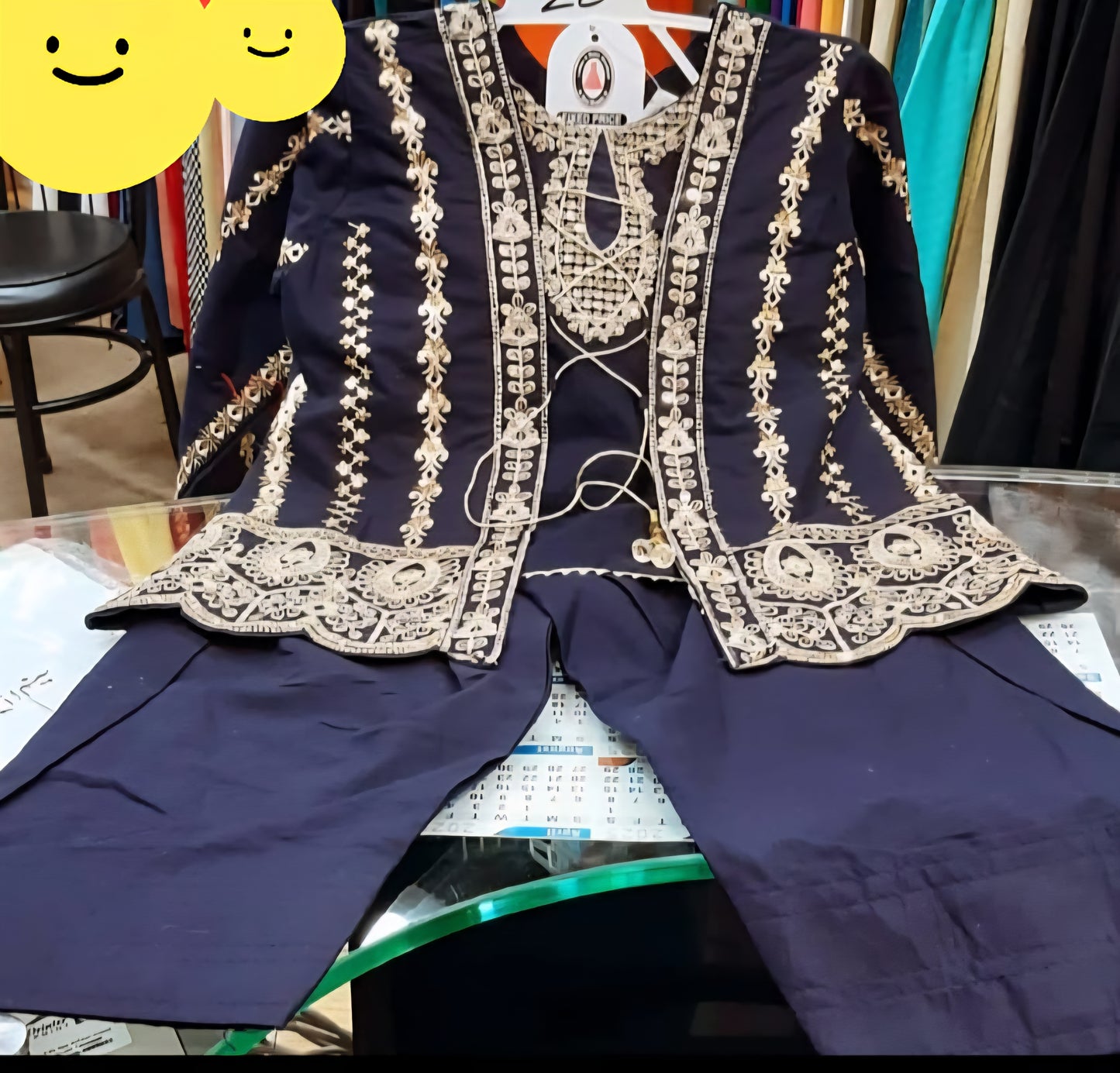 Girls Embroidered Suit