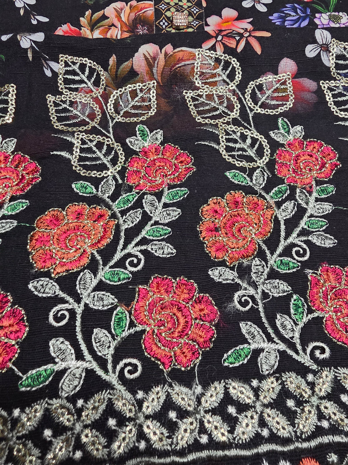 Embroidered Khaddar Cutwork 3pc Suit