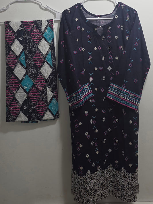 Doria Lawn Embroidered 3pc Suit