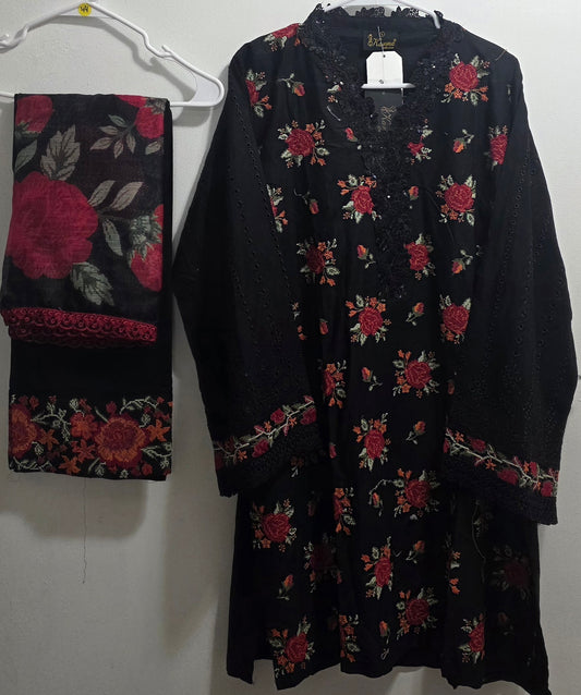 Farshi Shalwar Suit Embroidered 3pc