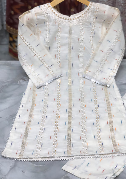 Girls Embroidered Suit