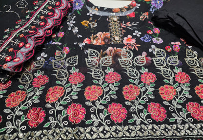 Embroidered Khaddar Cutwork 3pc Suit