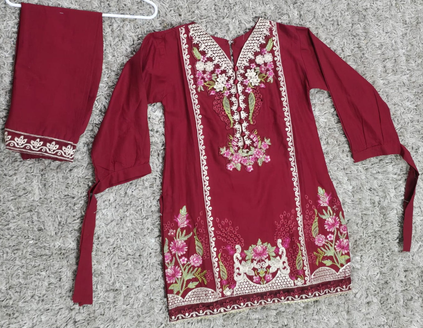 Girls Embroidered Suit